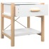 Mesitas de noche 2 uds madera contrachapada blanco 42x38x45