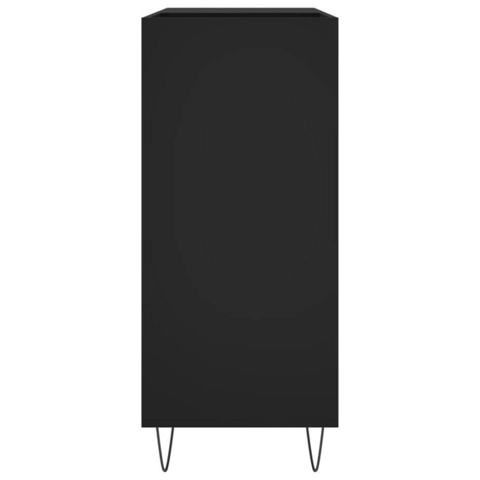Mueble para discos madera contrachapada negro 84,5x38x89