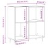 Mueble para discos madera contrachapada negro 84,5x38x89