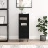 Aparador de madera contrachapada negro 34,5x34x90