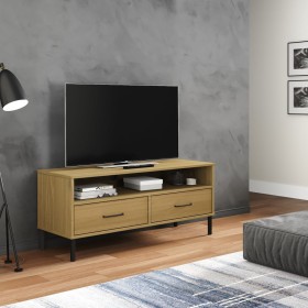 Mueble de TV con patas de metal OSLO madera maciza pino