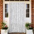 Cortina mosquitera de chenilla gris claro y oscuro 100x220