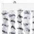 Cortina mosquitera de chenilla gris claro y oscuro 100x220