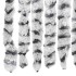 Cortina mosquitera de chenilla gris claro y oscuro 100x220