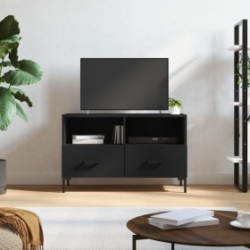 Mueble para TV madera contrachapada negro 80x36x50