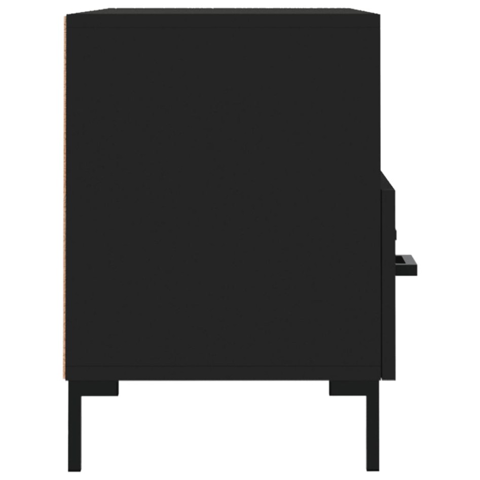 Mueble para TV madera contrachapada negro 80x36x50