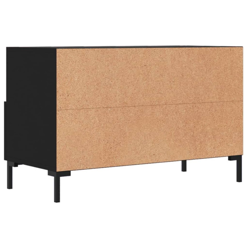 Mueble para TV madera contrachapada negro 80x36x50