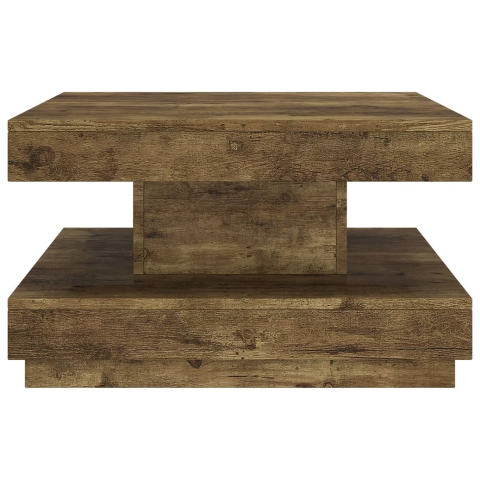 Mesa de centro de MDF marrón oscuro 60x60x35