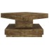 Mesa de centro de MDF marrón oscuro 60x60x35