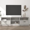 Mueble de TV madera contrachapada gris hormigón 150x33,5x45 cm