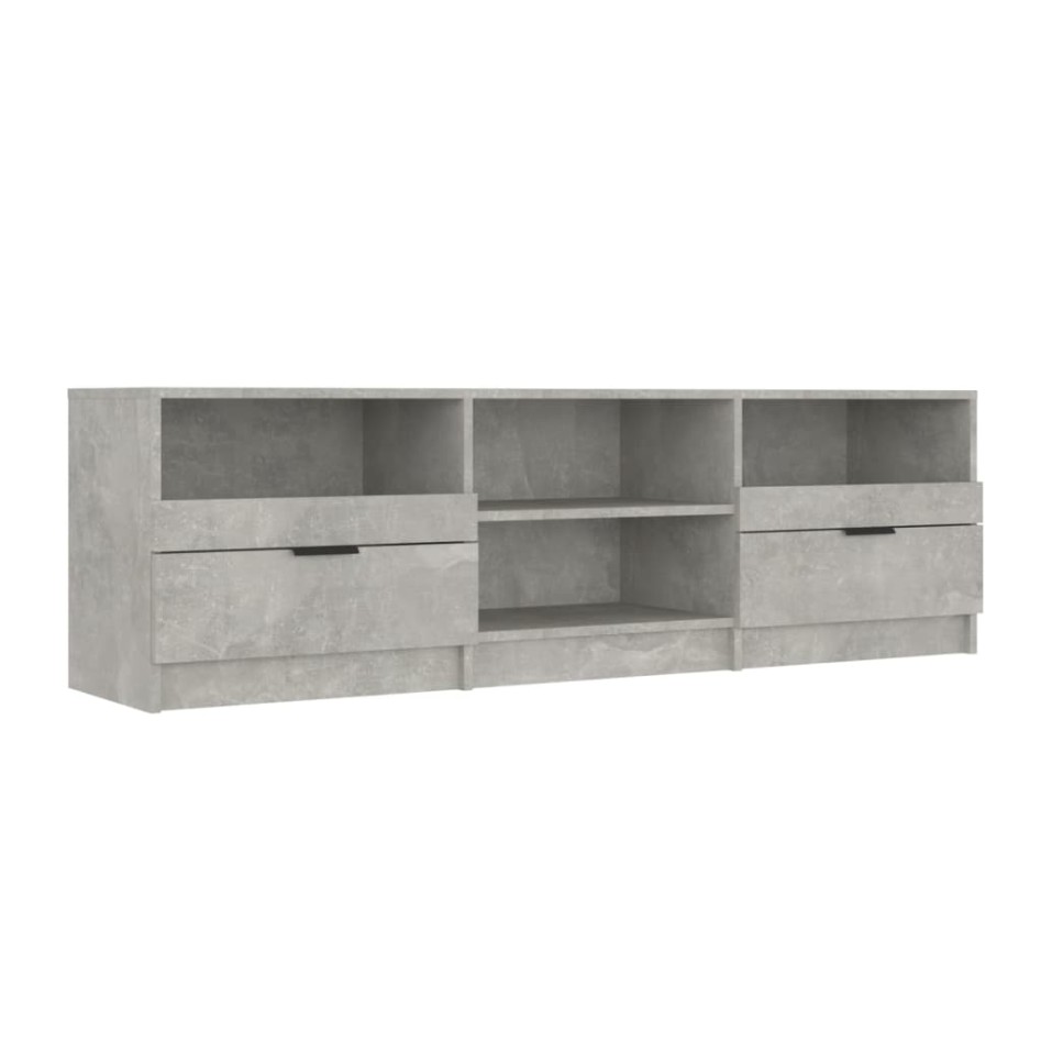 Mueble de TV madera contrachapada gris hormigón 150x33,5x45