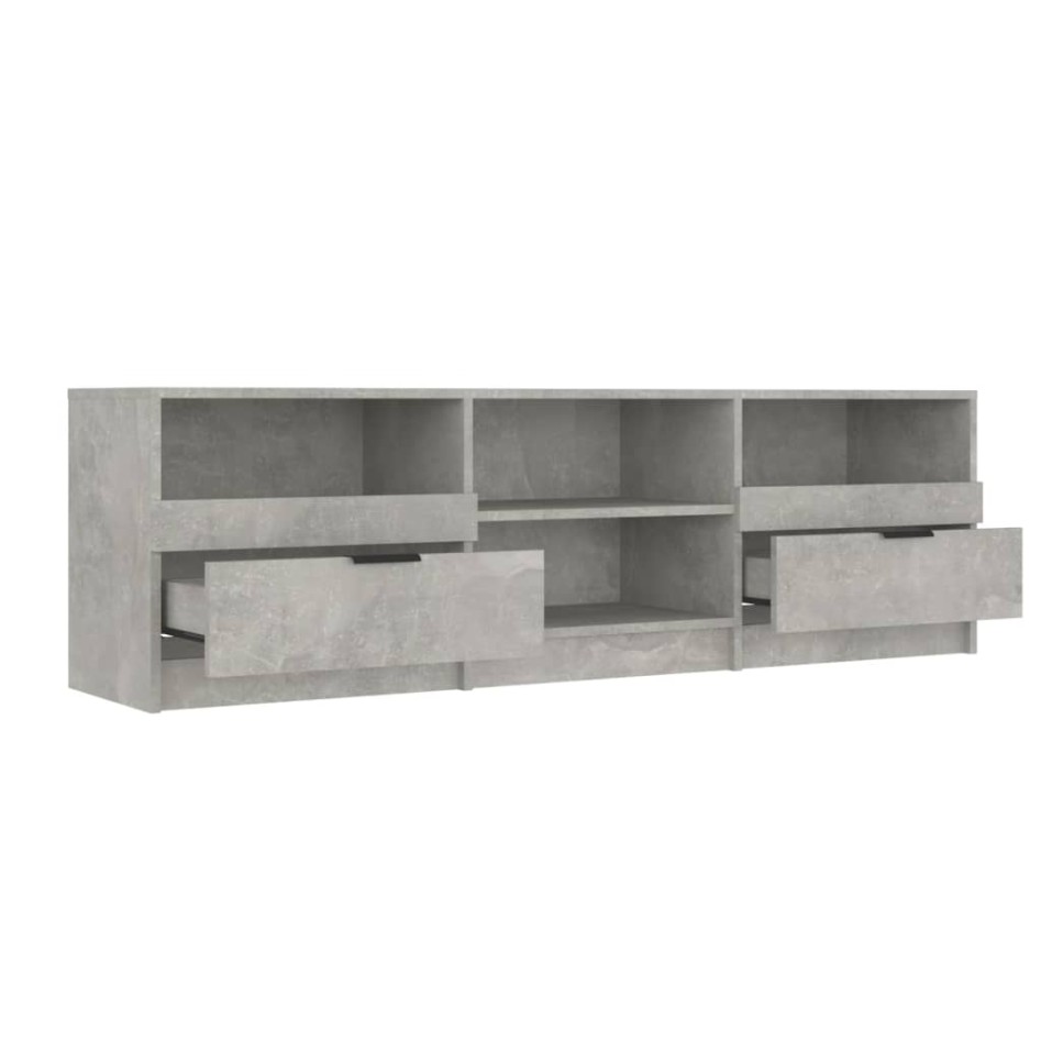 Mueble de TV madera contrachapada gris hormigón 150x33,5x45