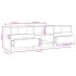 Mueble de TV madera contrachapada gris hormigón 150x33,5x45