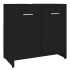 Armario de baño madera contrachapada negro 60x33x61