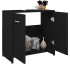 Armario de baño madera contrachapada negro 60x33x61