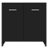 Armario de baño madera contrachapada negro 60x33x61