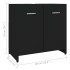Armario de baño madera contrachapada negro 60x33x61