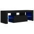 Mueble de TV con luces LED negro 120x35x40