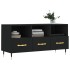 Mueble de TV madera de ingeniería negro 102x36x50