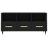 Mueble de TV madera de ingeniería negro 102x36x50