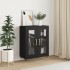 Aparador de madera de ingeniería negro 69,5x34x90