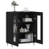 Aparador de madera de ingeniería negro 69,5x34x90