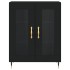 Aparador de madera de ingeniería negro 69,5x34x90