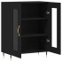 Aparador de madera de ingeniería negro 69,5x34x90