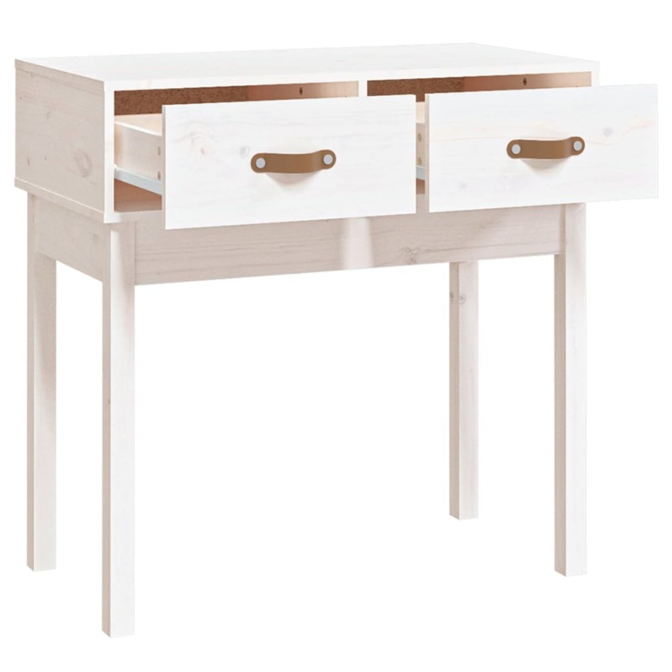 Mesa consola de madera maciza de pino blanco 76,5x40x75