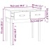Mesa consola de madera maciza de pino blanco 76,5x40x75