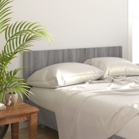 Cabecero de cama madera contrachapada gris Sonoma 160x1,5x80