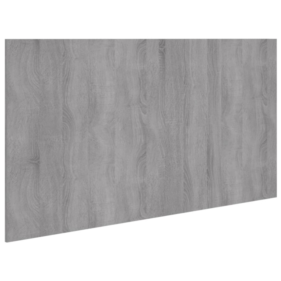 Cabecero de cama madera contrachapada gris Sonoma 160x1,5x80