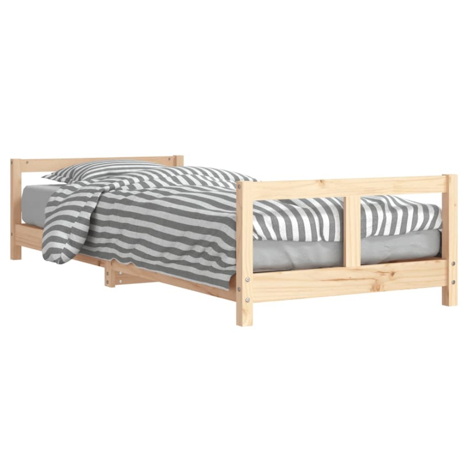 Estructura de cama para niños madera maciza de pino 80x200