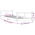 Estructura de cama para niños madera maciza de pino 80x200