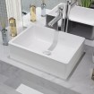 Lavabo de cerámica blanco 41x30x12 cm