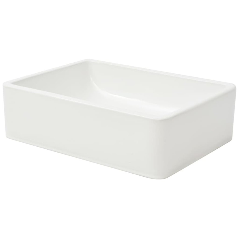Lavabo de cerámica blanco 41x30x12