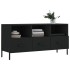 Mueble de TV madera de ingeniería negro 102x36x50