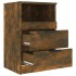 Mesitas de noche 2 uds madera contrachapada color roble