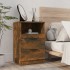 Mesitas de noche 2 uds madera contrachapada color roble
