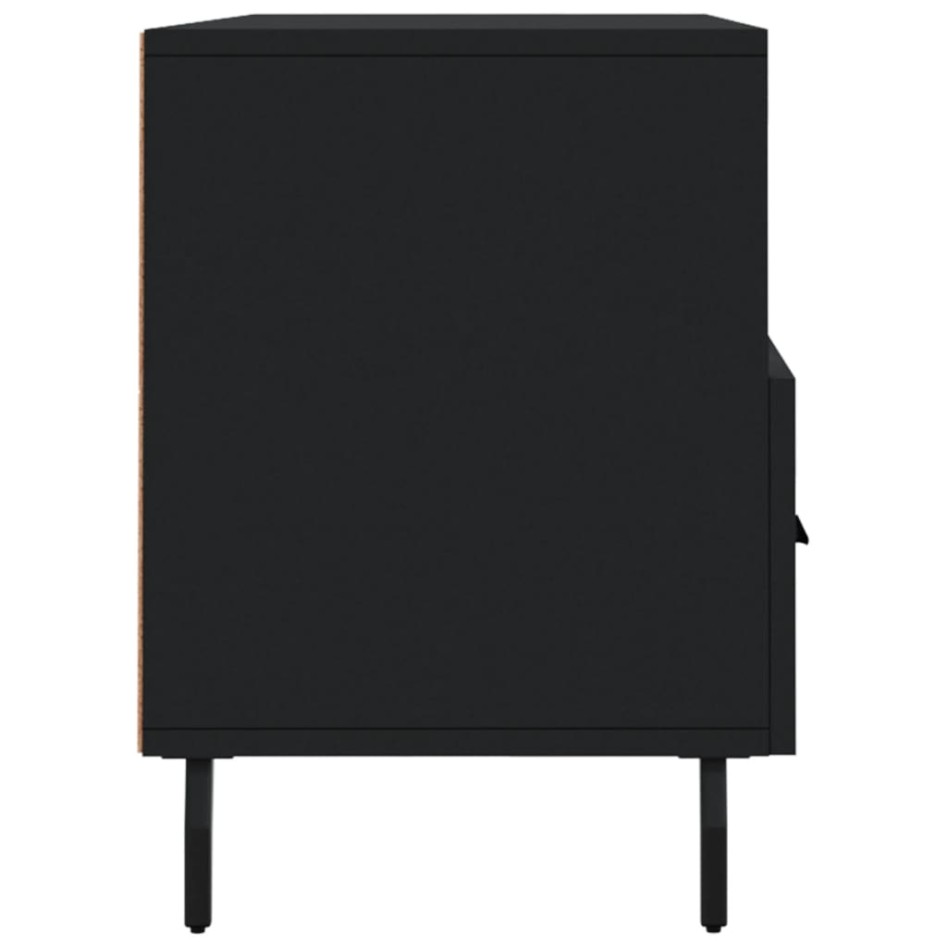 Mueble de TV madera de ingeniería negro 102x36x50