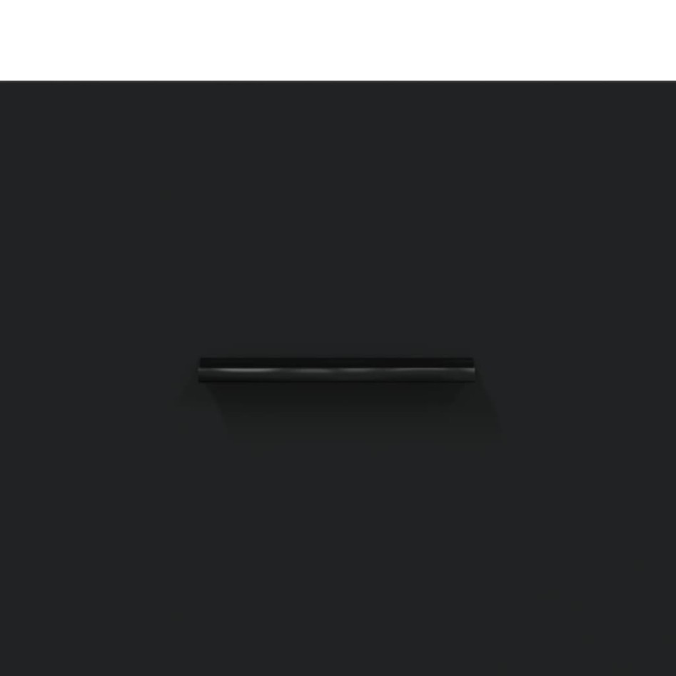 Mueble de TV madera de ingeniería negro 102x36x50