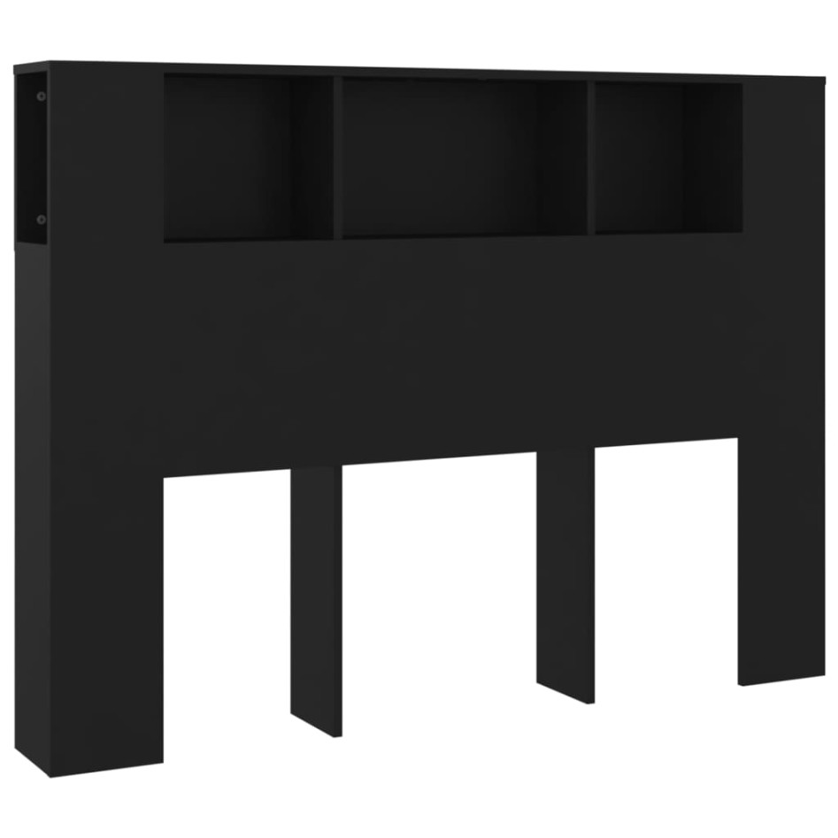 Mueble cabecero negro 140x18,5x104,5