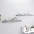 Estantes flotantes de pared 2 uds MDF gris 120x23,5x3,8