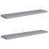 Estantes flotantes de pared 2 uds MDF gris 120x23,5x3,8