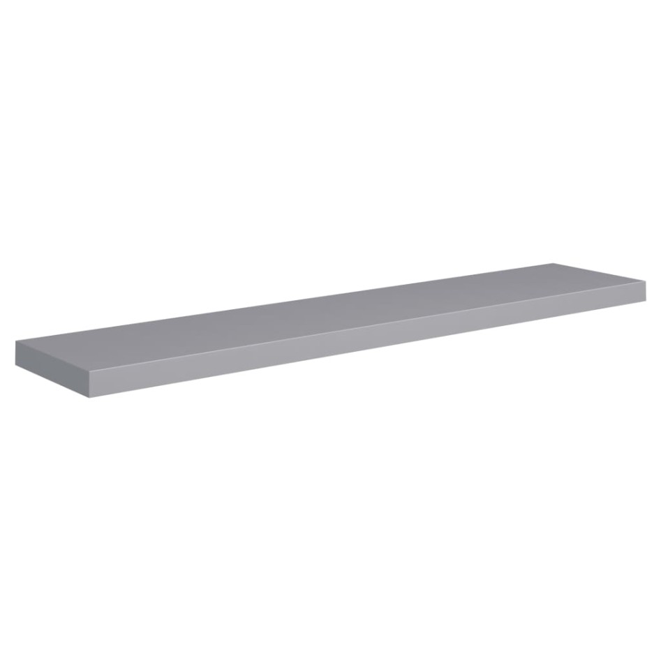 Estantes flotantes de pared 2 uds MDF gris 120x23,5x3,8