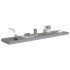 Estantes flotantes de pared 2 uds MDF gris 120x23,5x3,8