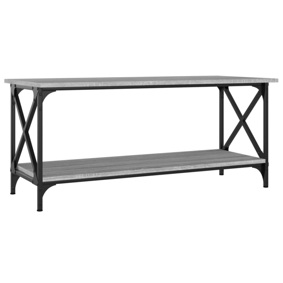 Mesa de centro madera y hierro gris Sonoma 100x45x45