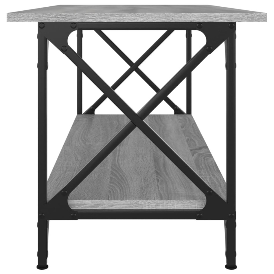 Mesa de centro madera y hierro gris Sonoma 100x45x45