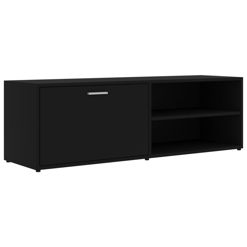 Mueble de TV madera contrachapada negra 120x34x37