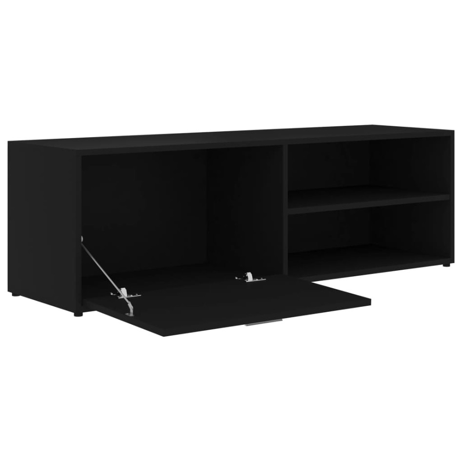 Mueble de TV madera contrachapada negra 120x34x37